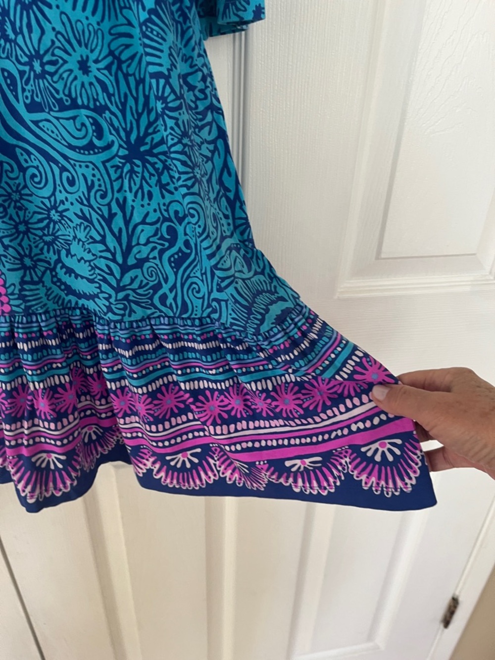 LILLY PULITZER Ophelia Swing Dress Bermuda Blue XXL - Picture 5 of 7